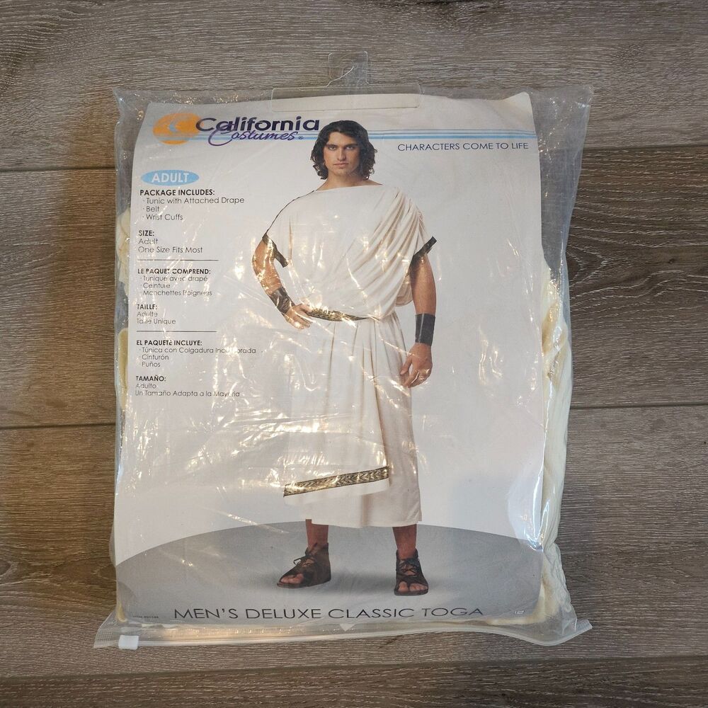 California Costume Men's Deluxe Toga Roman Greek Adult Costume Arm Bands & Belt